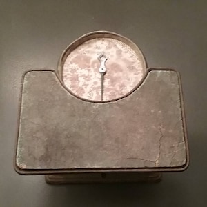 Antique Detecto Scale – Rustic Kitchen Decor, Collectible Weighing Scale, Farmhouse Industrial Display