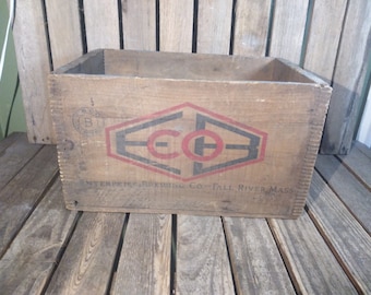 Enterprise Brewing Co. Wooden Beer Crate: Fall River MA Brewery Decor