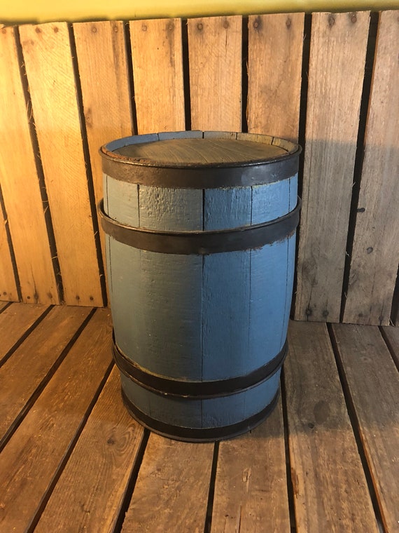 Vintage Small Painted Nail Keg Image 0