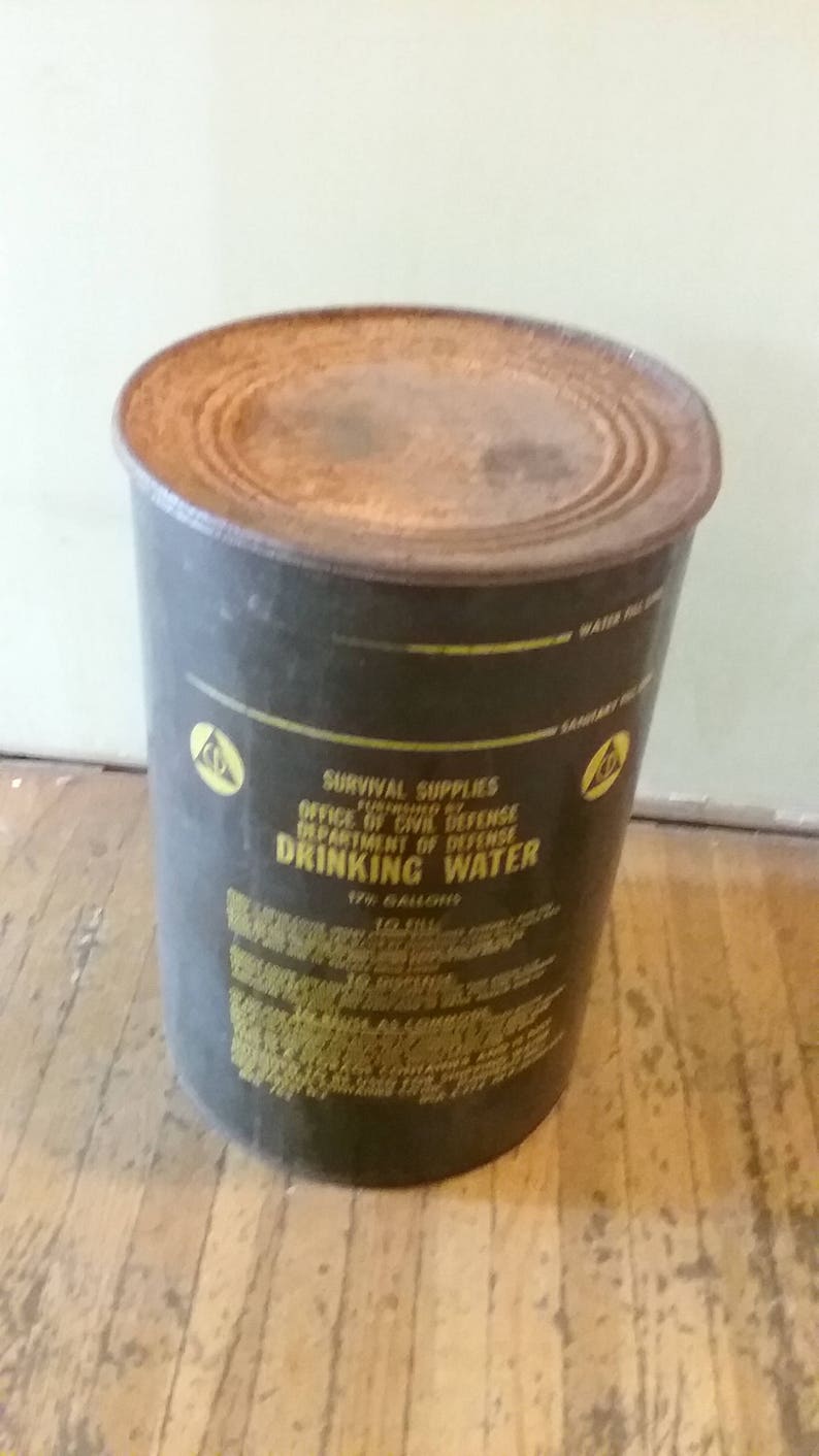 Military Water Can Large Metal Military Water Can Vintage Etsy