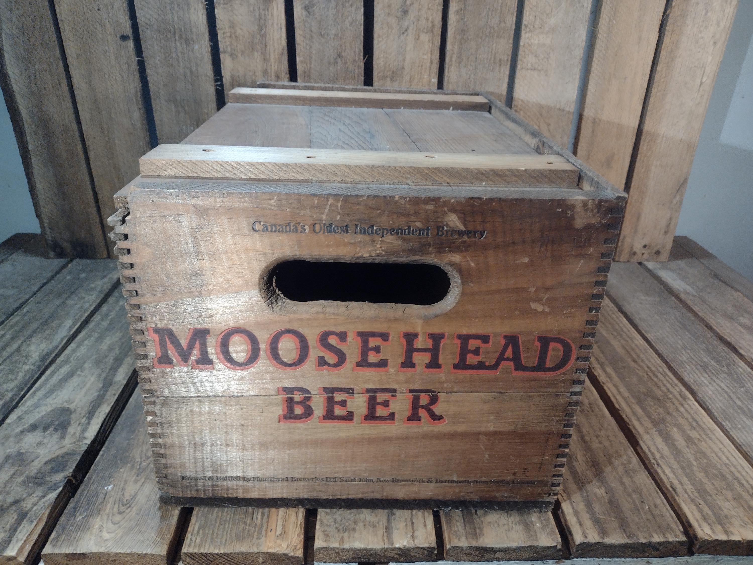 Vintage Moosehead Beer Wooden Crate – Canadian Lager Wood Box