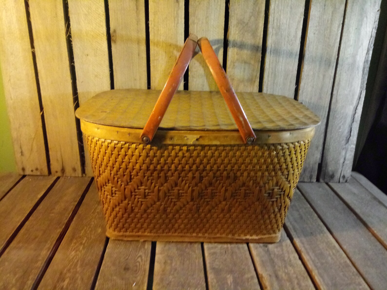 Vintage Picnic Basket Redman Picnic Basket Etsy