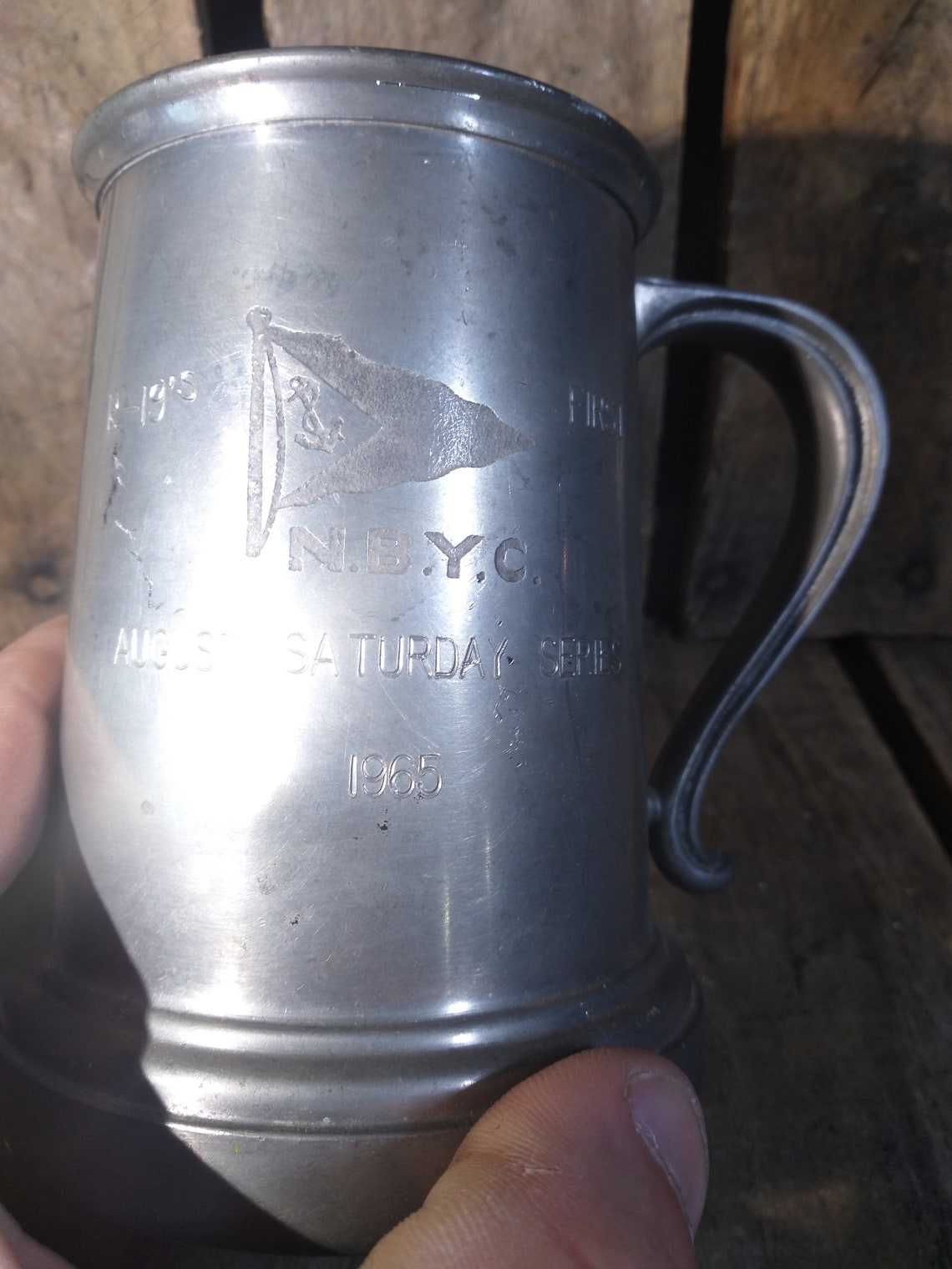 Vintage Metal Mug Etsy