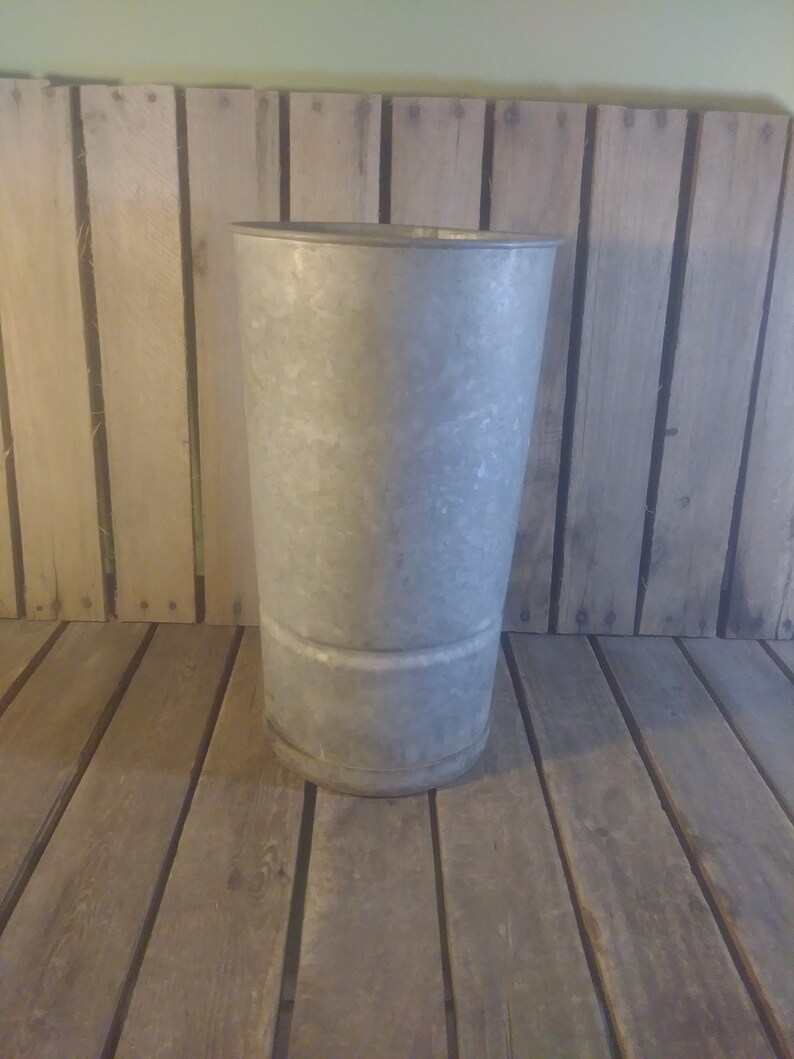 Vintage Metal Bucket Metal Trash Bucket Etsy