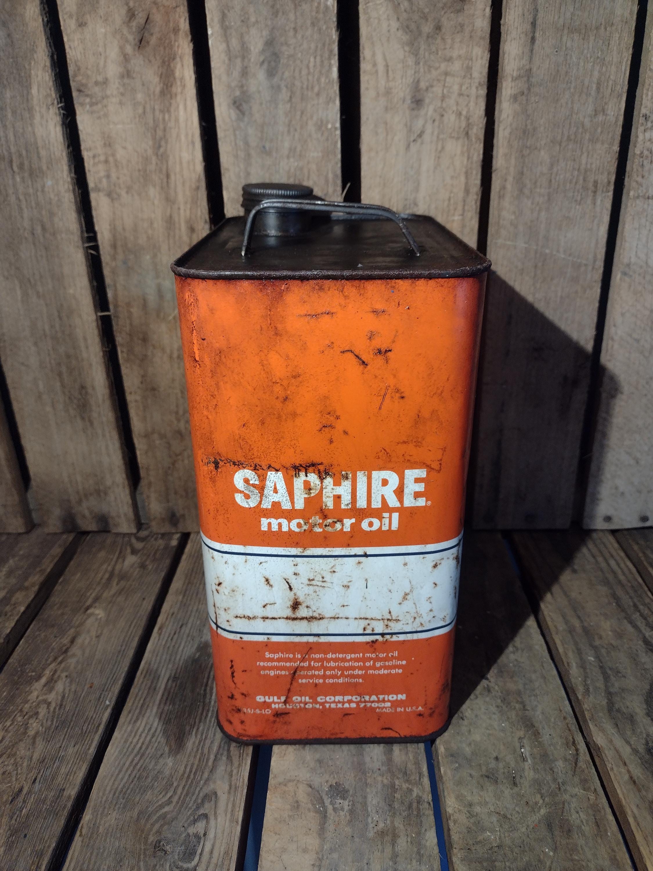 Vintage Saphire Motor Oil Can - Etsy