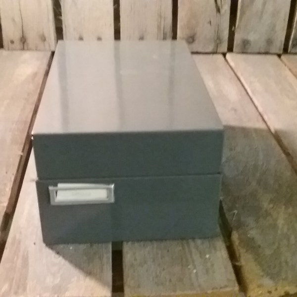 Vintage File Cabinet/Metal Box/File Box/Old Box, Metal Cabinet, Old metal Box, Vintage Box, Vintage Cabinet, File Box, Metal Drawer, Box