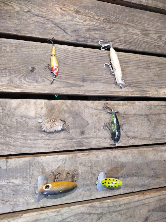 Leurres De Pêche Vintage Wittmann Z-Ray Jaune Taches Rouges