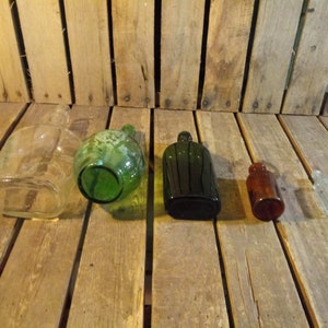 5 Vintage Glas-Flaschen Bild 2