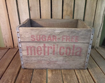 Vintage Wood Crate, Metri Cola Crate