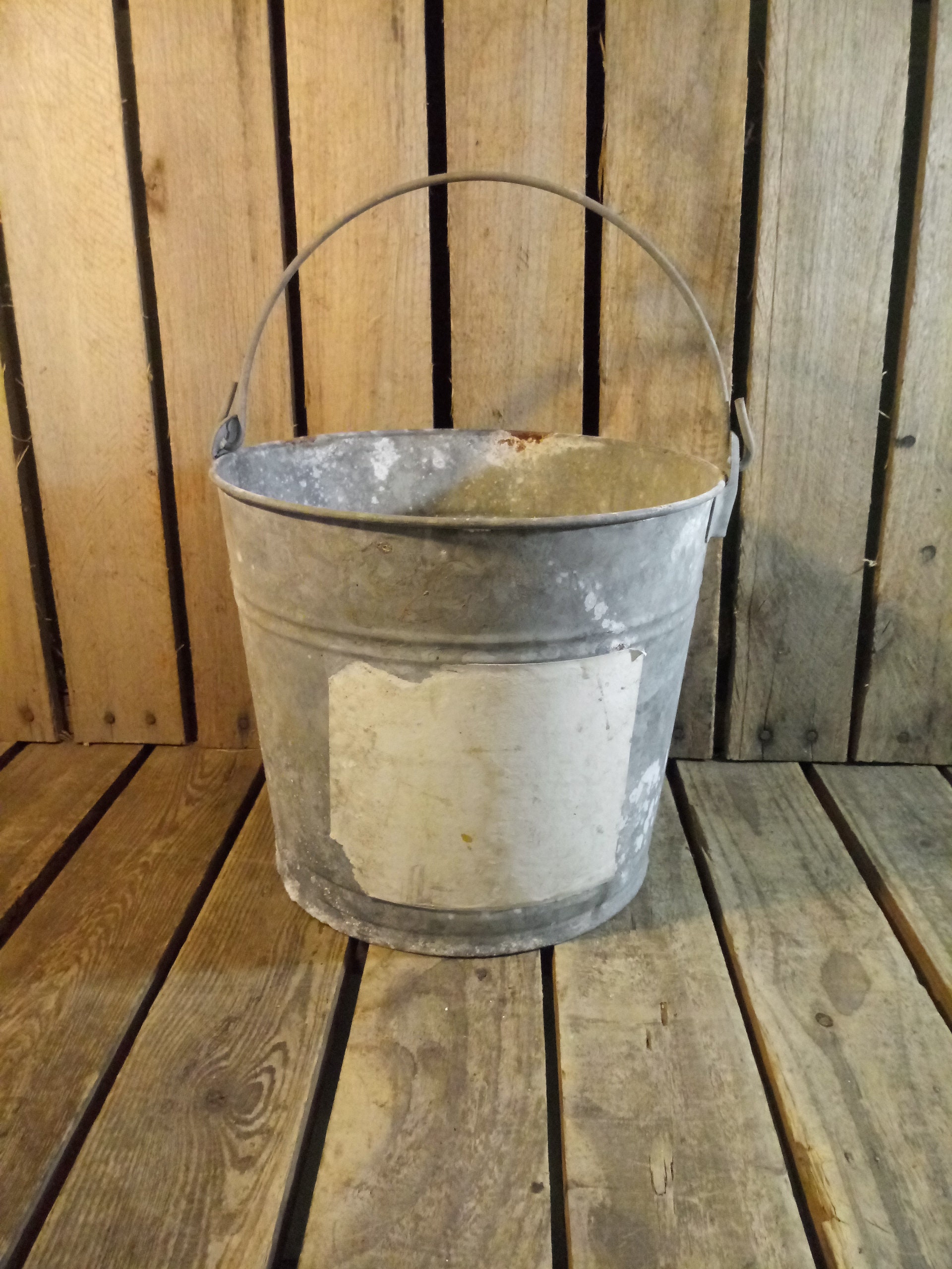 Rusty Metal Bucket Etsy
