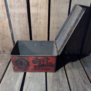 just suits tobacco tin Antique Just Suits Cut Plug Tabacco Tin