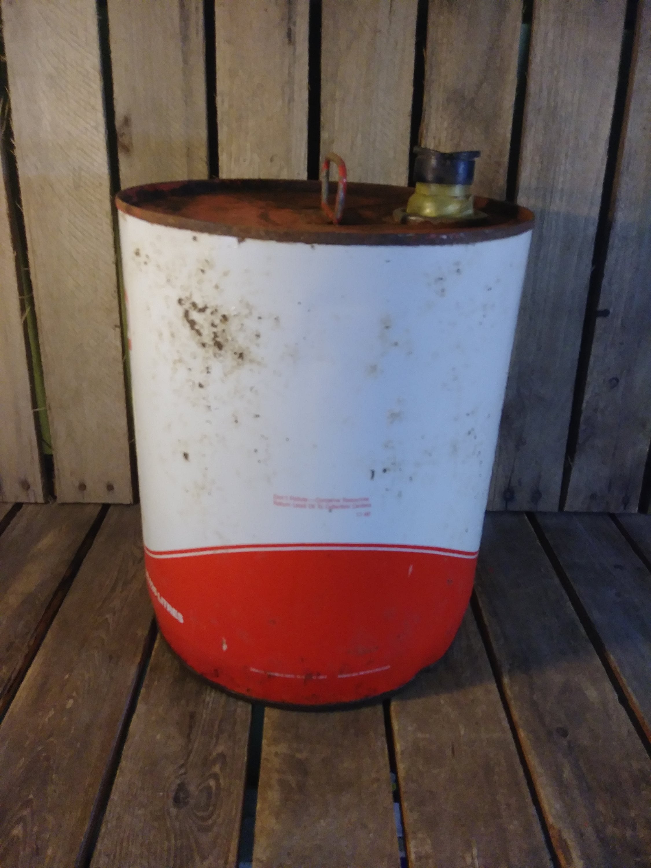 Vintage Texaco 5-gallon Oil Can: Rusty Distressed Decor - Etsy