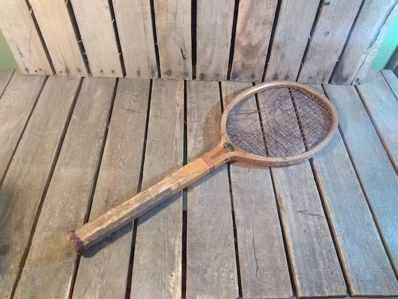 Raquette De Tennis En Bois Ancienne Spalding GEM – à Restaurer, USA