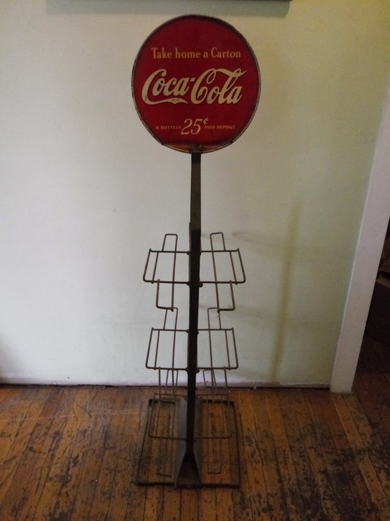 Antique Coca Cola 6 Pack Display Rack - Etsy