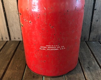 Vintage Citco 5 Gallon Can, Rusty Red Oil Can, Metal Oilcan, - Etsy
