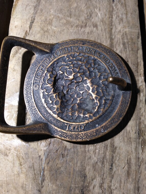 Vintage Brass Belt Buckle 1979 - image 4
