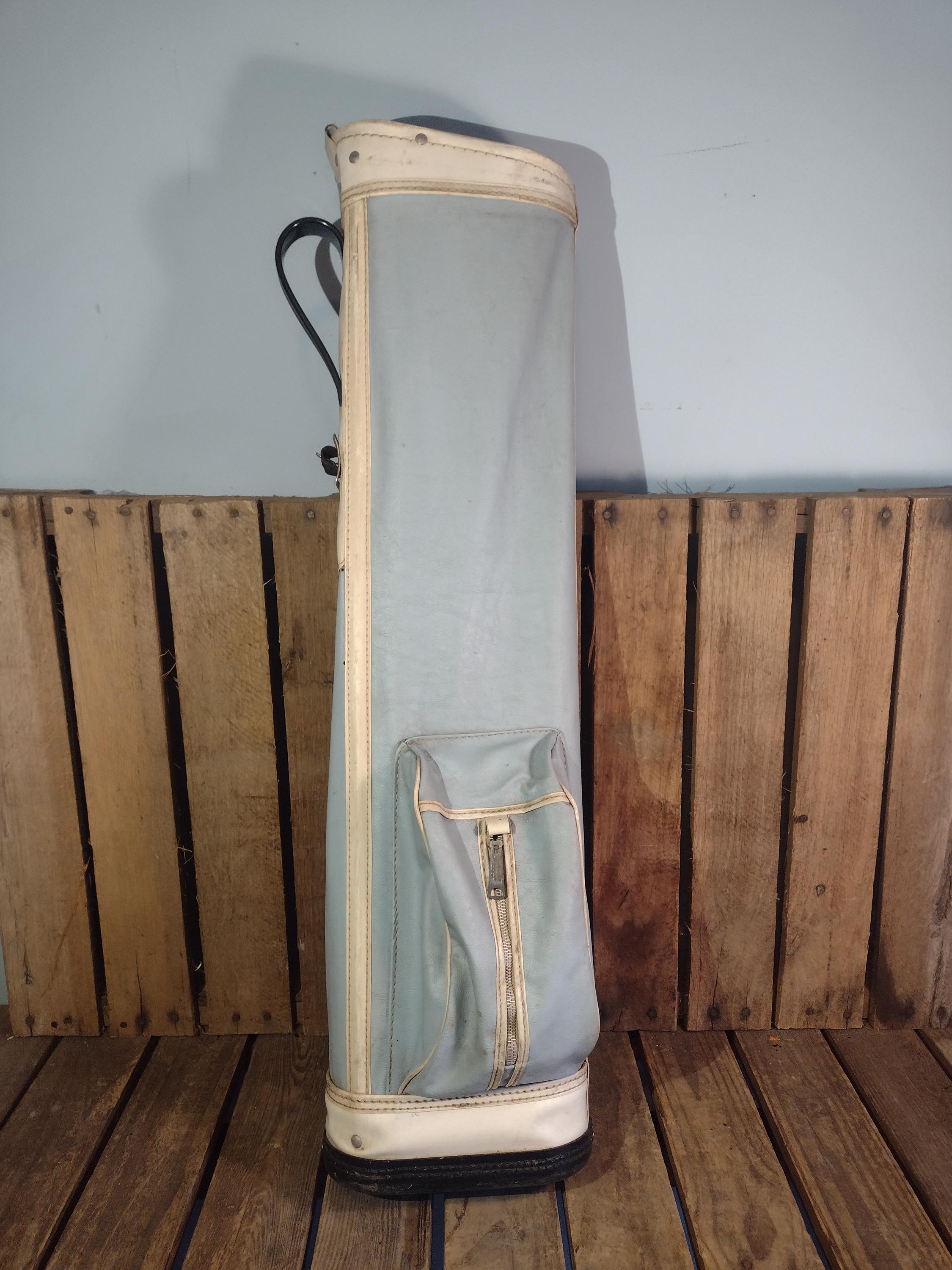 貴重レア！アメリカヴィンテージ　ゴルフバッグの卓上ランプ　GOLFインテリア照明 Vintage Light Blue Women's Golf Bag: Retro Sports Decor Prop (33.5