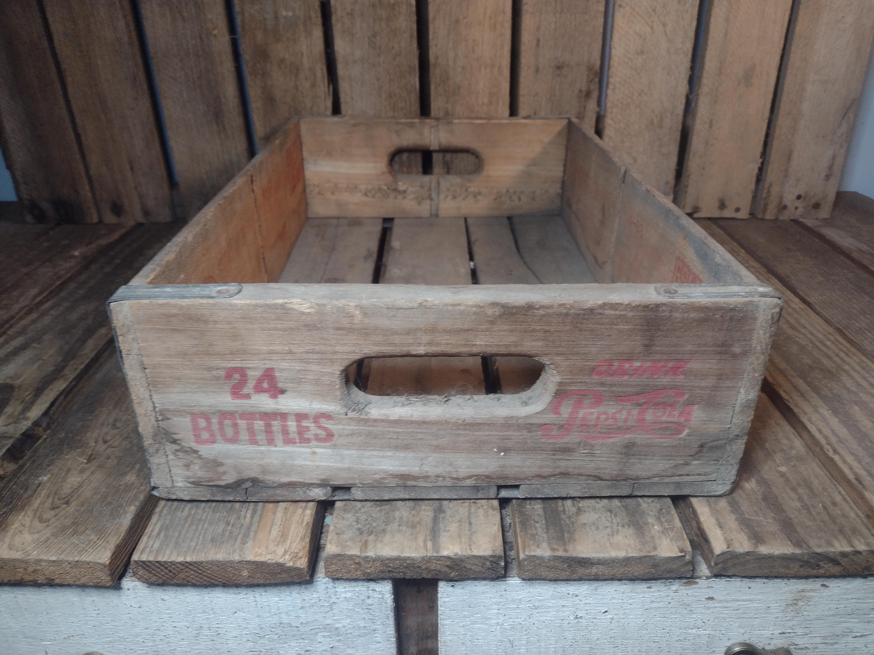 Vintage 1963 Pepsi Wooden Crate – Red Lettering, Rustic Display - Etsy