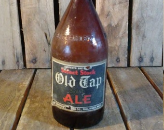 Vintage Beer Bottle, Select Stock Old Tap Brand Ale Fall River Mass