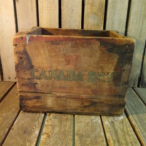 Vintage Canada Dry Wooden Crate: Distressed Rustic Farmhouse Decor