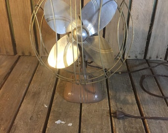 Vintage Metal Desk Fan Decor: Industrial Style Display Prop