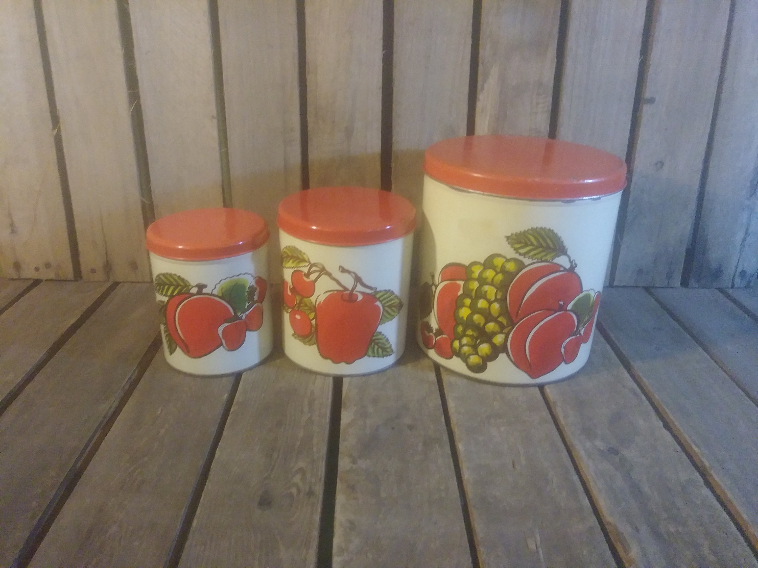 Vintage Kitchen Canisters - Etsy