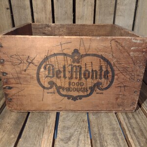 Vintage Del Monte Asparagus Wooden Crate
