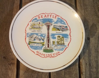 Vintage Seattle Washington Plate