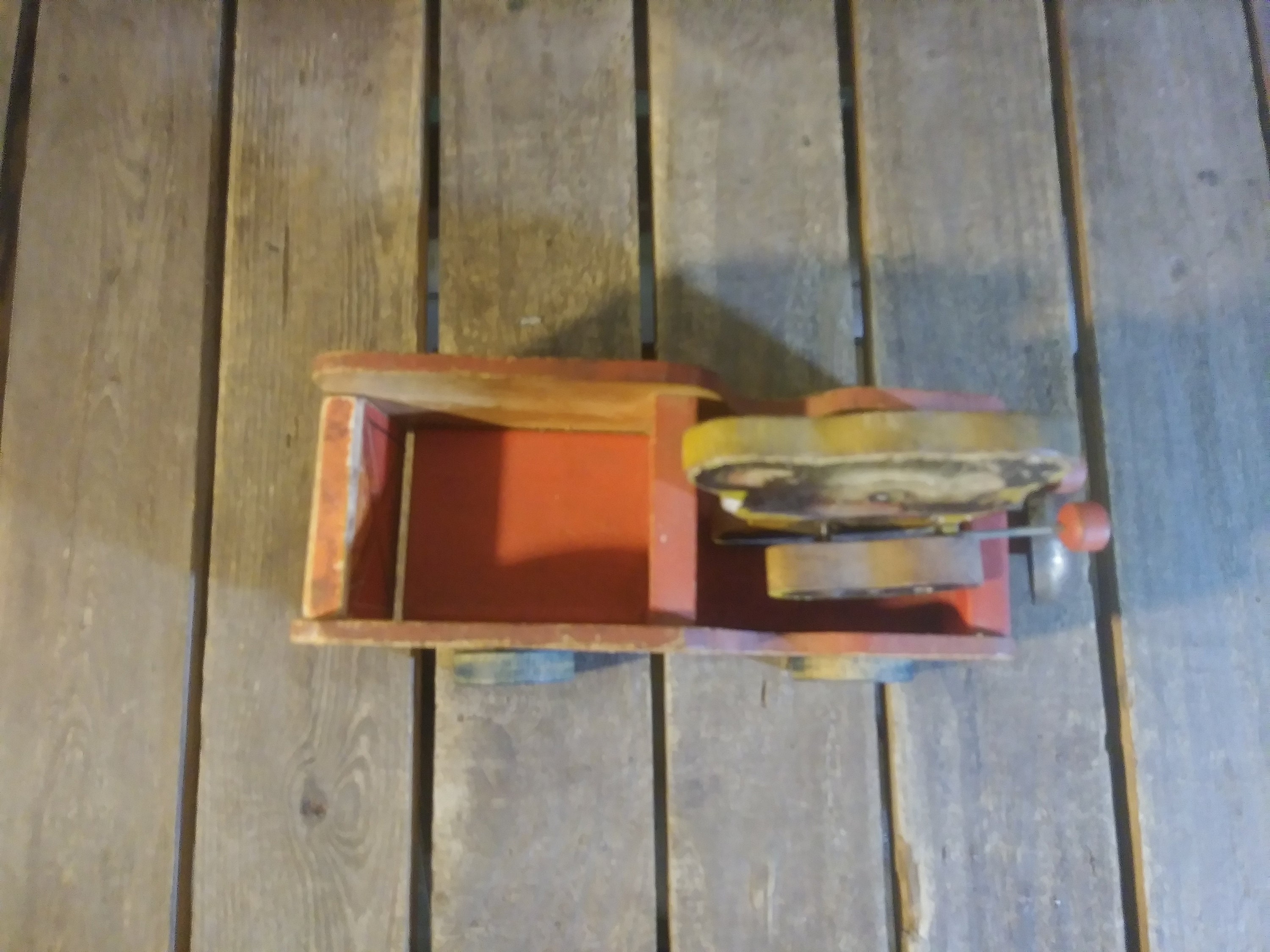 Vintage Teddy Trucker Wooden Toy – Collectible Pull Toy Truck 