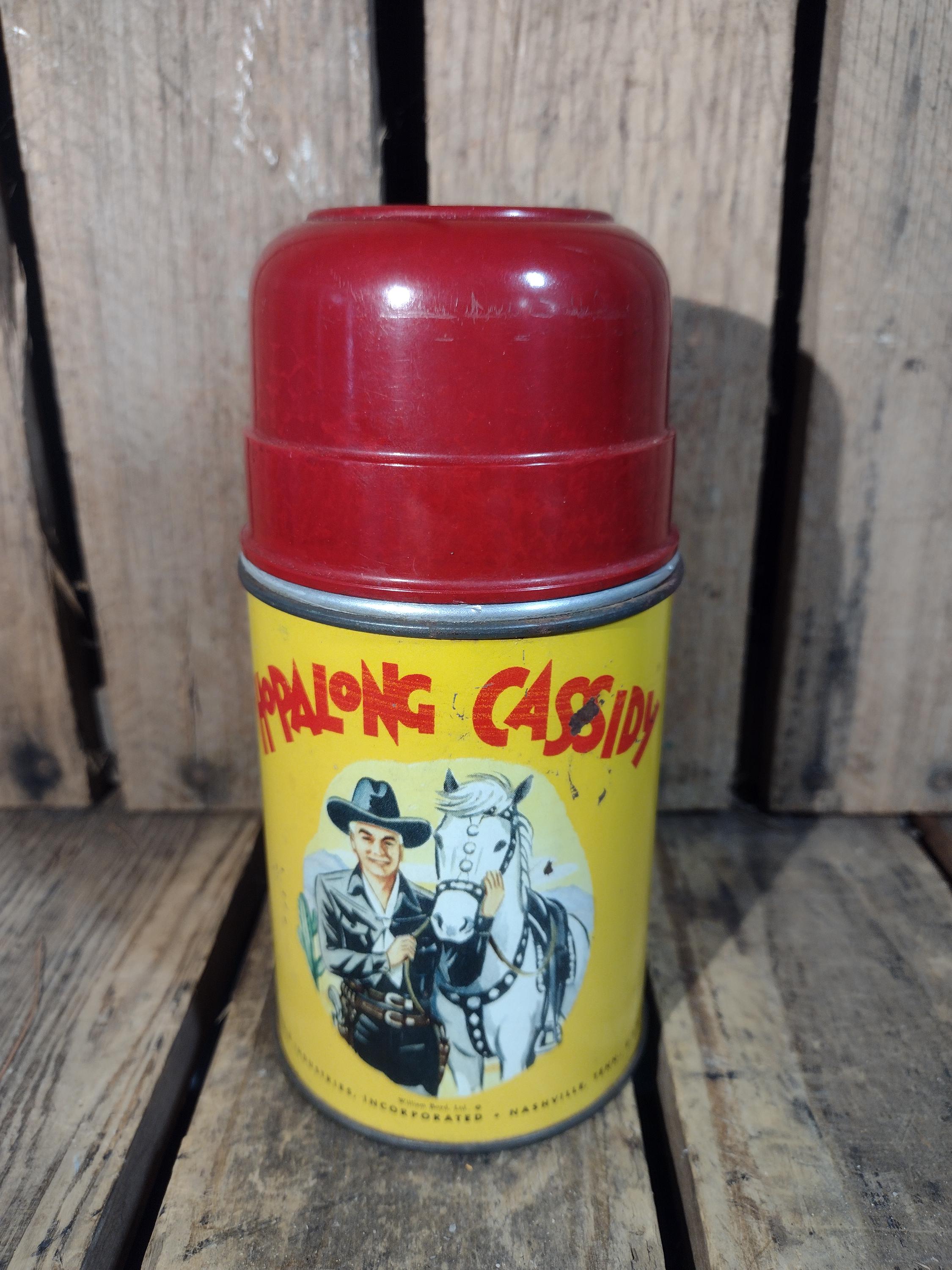 Vintage Hopalong Cassidy Thermos 1950s Cowboy Western Collectible