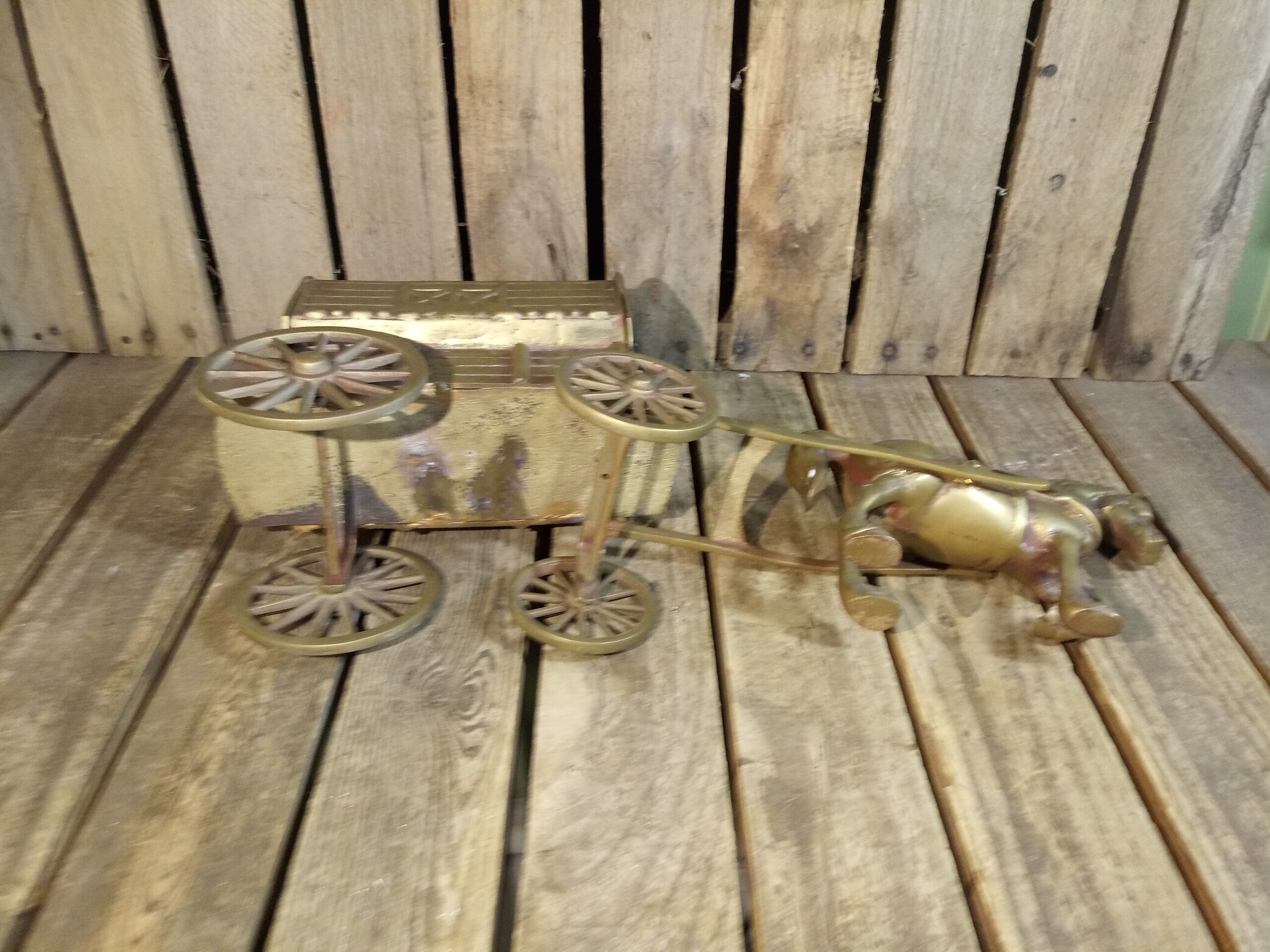 ヴィンテージ真鍮製馬と荷馬車の置物 農家風 ウェスタン装飾 - Etsy 日本