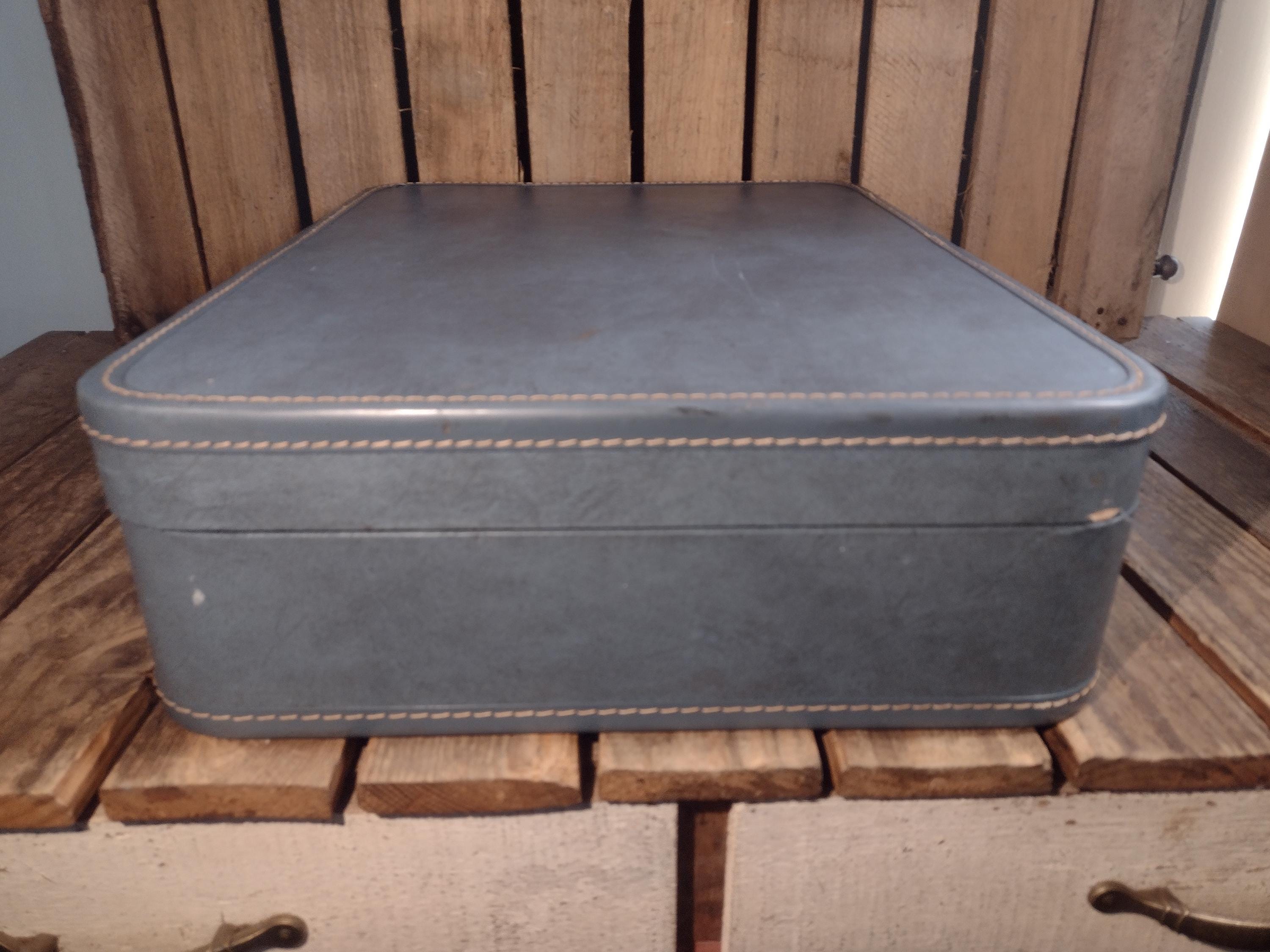 Vintage Blue Monarch Suitcase With Key - Etsy