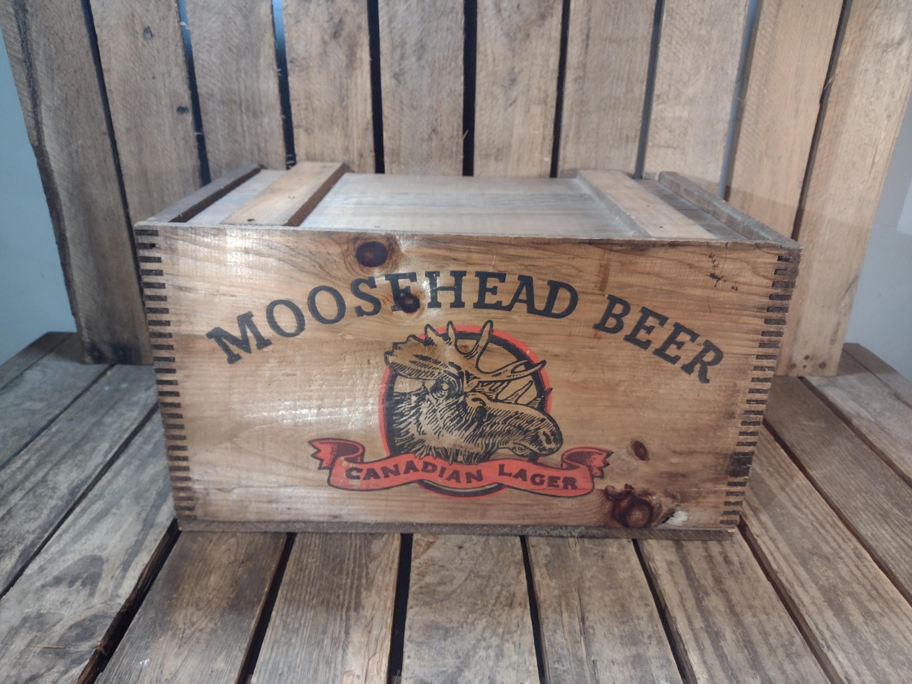 MOOSEHEAD BEER 木箱　アメリカンヴィンテージ Vintage Moosehead Beer Wooden Crate – Canadian Lager Wood Box