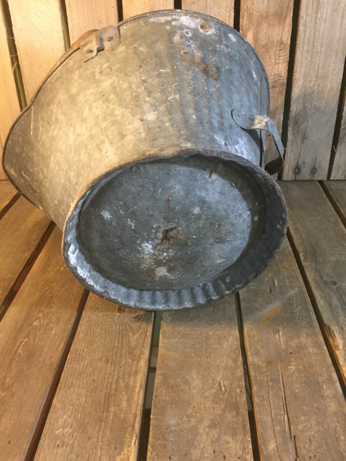 Vintage Metal Coal Bucket Etsy