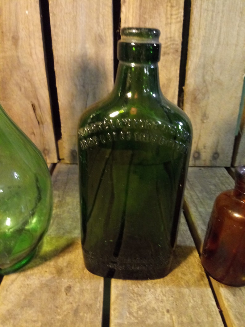 5 Vintage Glas-Flaschen Bild 6