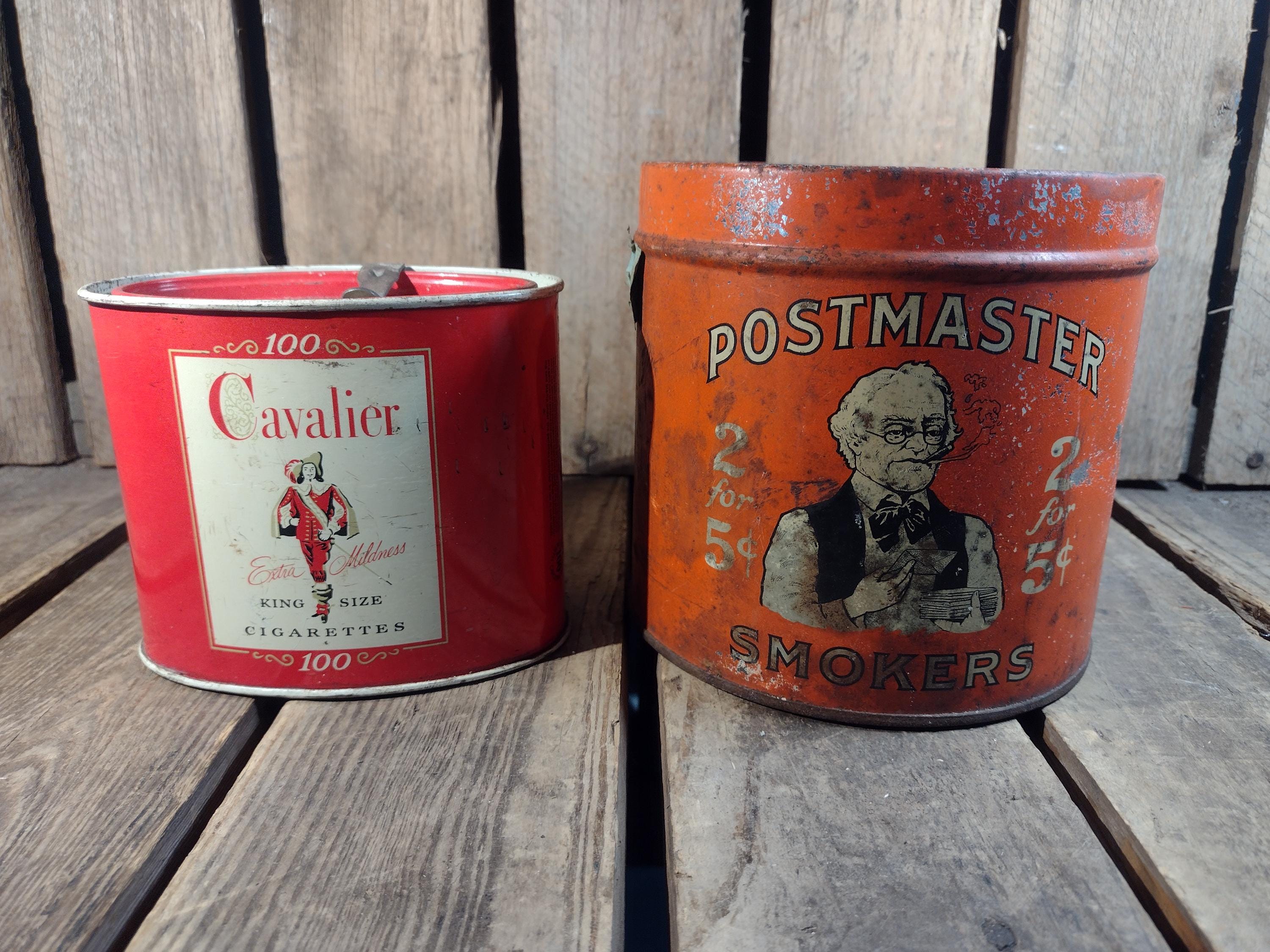 metal tobacco tin Old Metal Tobacco Tins