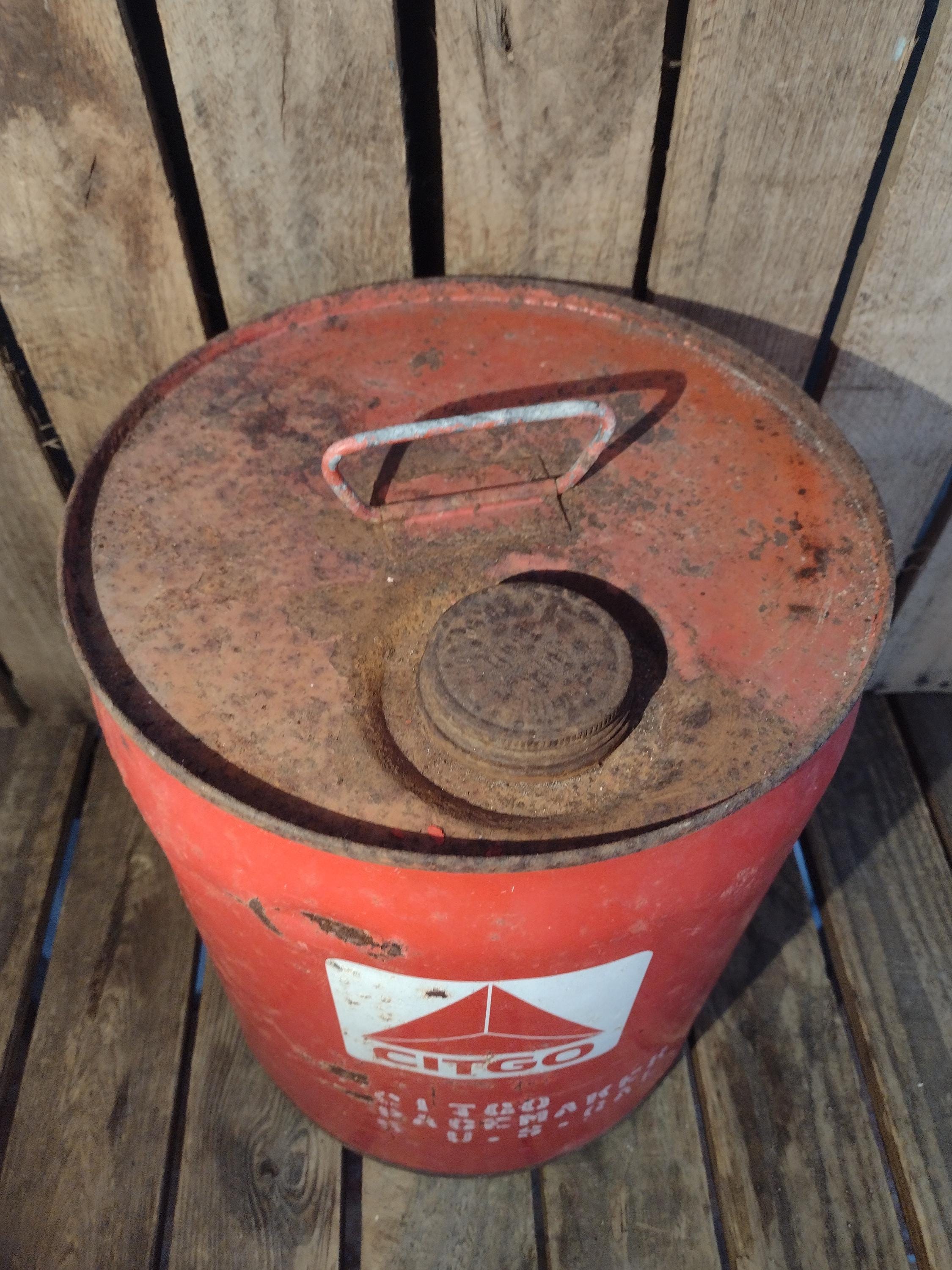 Vintage Citco 5 Gallon Can, Rusty Red Oil Can, Metal Oilcan, - Etsy