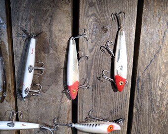Lot De 6 Leurres De Pêche Vintage, Crankbaits Faits Main, Marque Nos Yahe, 2 Pièces Par Leurre