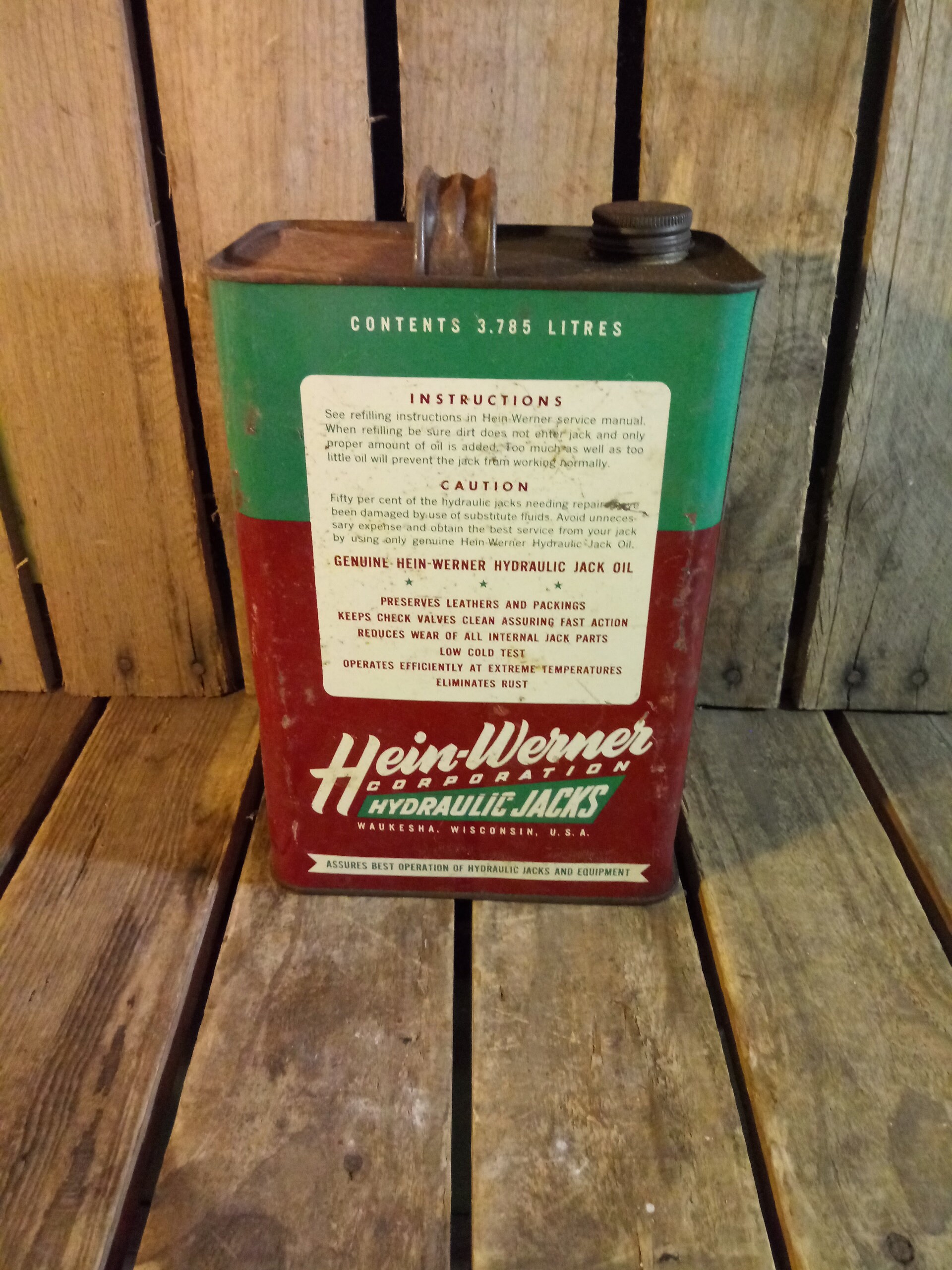 Hein Werner Hydraulic Jack Oil Can Etsy