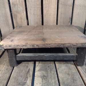Antique Distressed Wooden Stool, Decor Piece Only