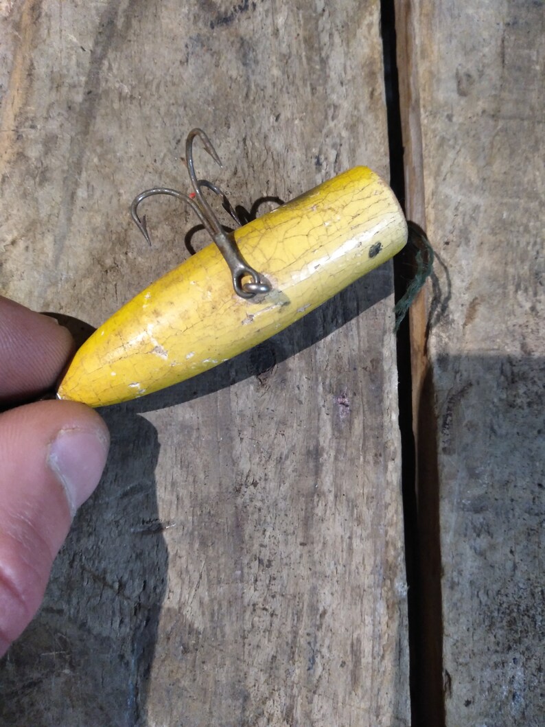 Vintage Wooden Fishing Lure Etsy