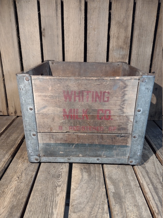 Vintage Whiting Milk Crate - Etsy