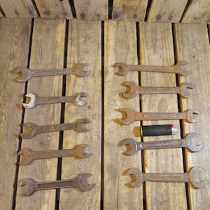 10 Vintage Rusty Wrenches