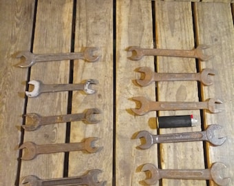 10 Vintage Rusty Wrenches