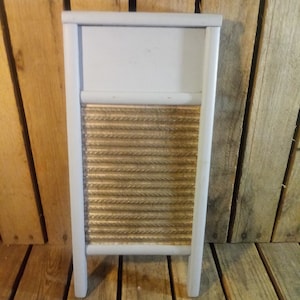 Small Vintage Washboard Rustic Laundry Room Décor Farmhouse Primitive Wooden Wash Board