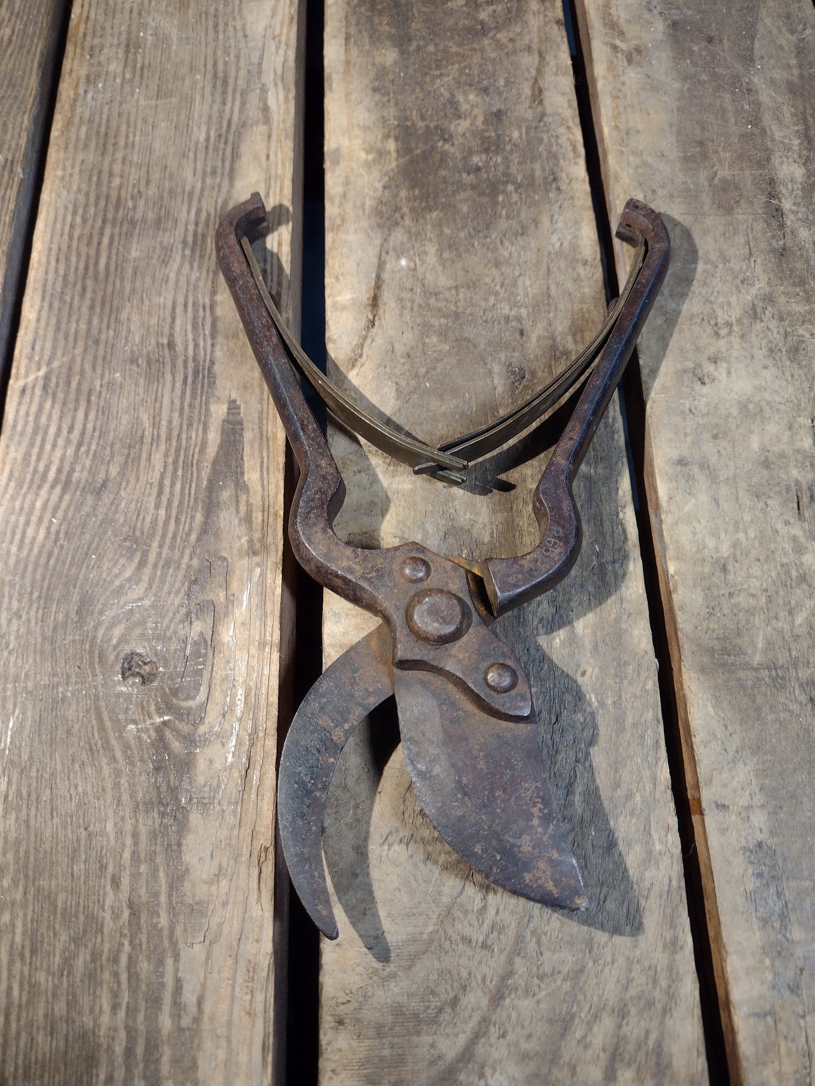 Antique Rusty Metal Hand Snips - Etsy