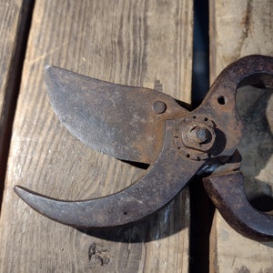 Antique Rusty Metal Hand Snips - Etsy