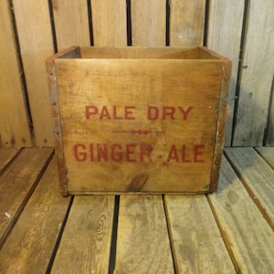Rustic Ginger Ale Crate: Antique Farmhouse Beverage Box
