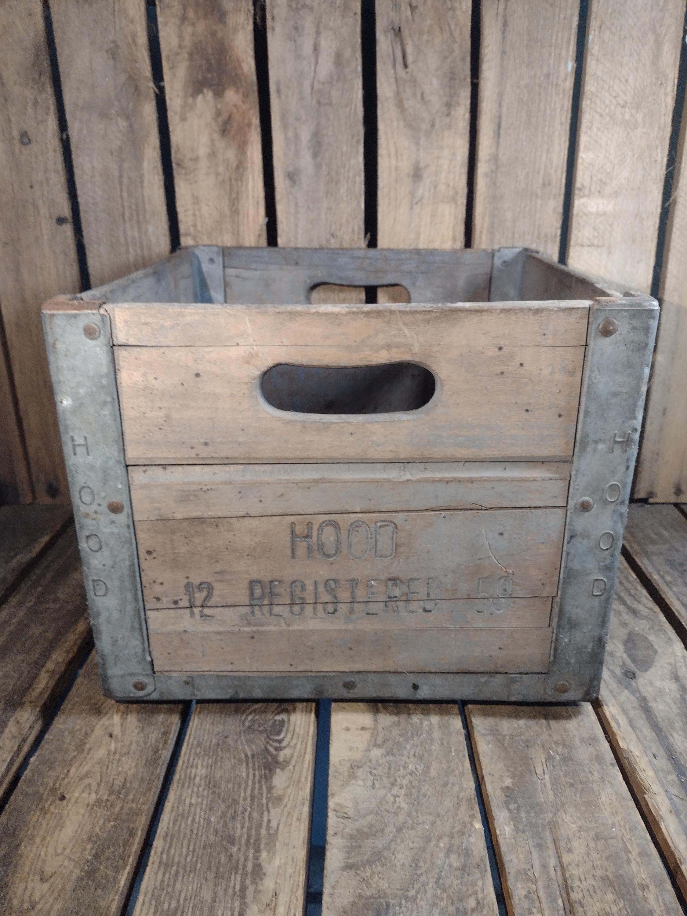 USA ヴィンテージ　ミルククレート Vintage Hood Milk Crate 1959 - Etsy