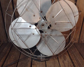 Vintage Art Deco Metal Fan – Industrial Display Piece